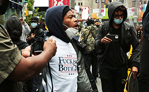 Trump Rally and Protest : Times Square : New York :  Photos : Richard Moore : Photographer